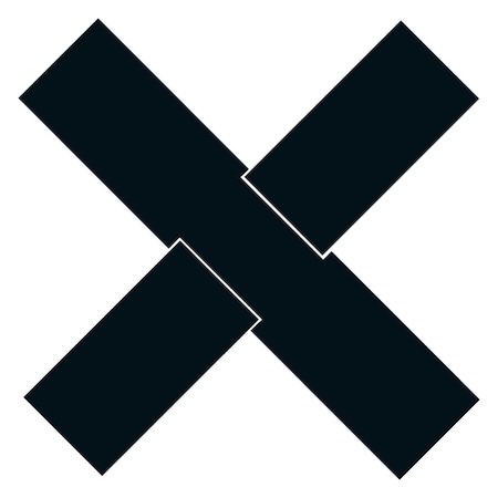 Superior Mark Floor Markings, Xs, 2in, Black IN-40-534I
